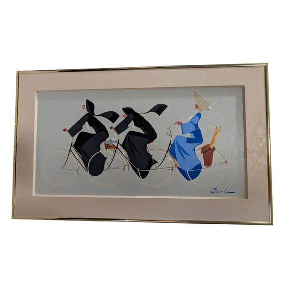 Barbi Framed Painting Satire Art titled The French Bread Nuns - Picture 1 of 16